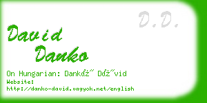 david danko business card